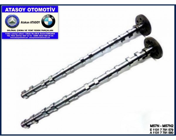 BMW E70 X5 3.0D EKSANTRİK MİLİ EMME 11317791579 7791579 1131779157901 1131779157902 EGZOS 11317791580 7791580 1131779158004 1131779158005 BMW E71 X6 3.0D 3.5D EKSANTRİK MİLİ E60 530D E60 535D EKSANTRİK MİLİ M57N2